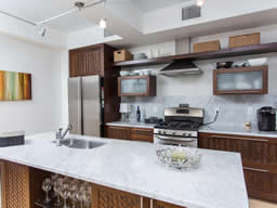 A gas range is hard to find in a downtown condo!