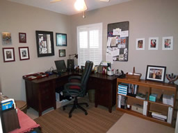 The fourth bedroom is idea for a home office.