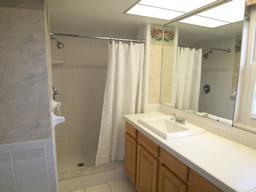A nicely remodeled Master bath