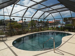 You'll love this birdcage screened pool