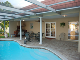 The lanai is ideal for outdoor enjoyment.