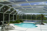 Screened Pool overlooking a Pond